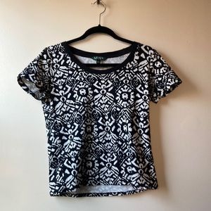 Lauren cap sleeve print top